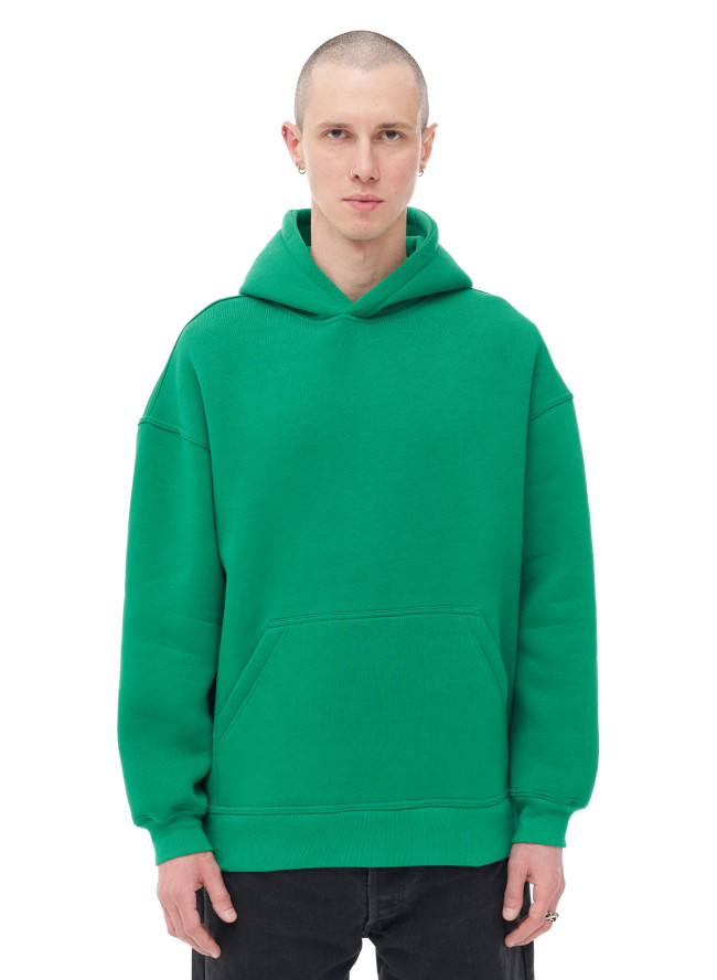 Худі "Keep" зелене на флісі чоловіче